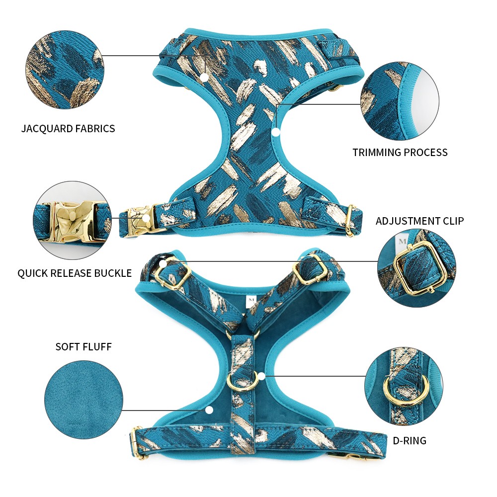 Adjustanbl Blue Dog Harness