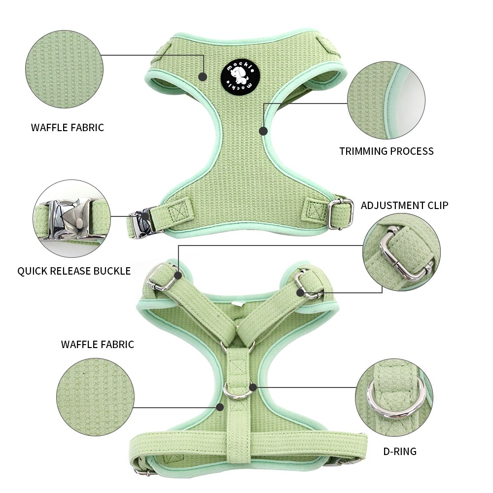 Adjustanbl Green Dog Harness